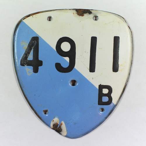 Fahrradkennzeichen ZH 1918 B