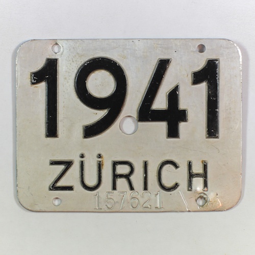 Fahrradkennzeichen ZH 1941