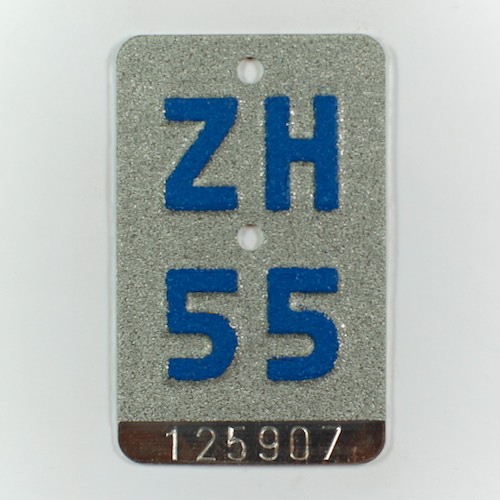 Fahrradkennzeichen ZH 1955 A