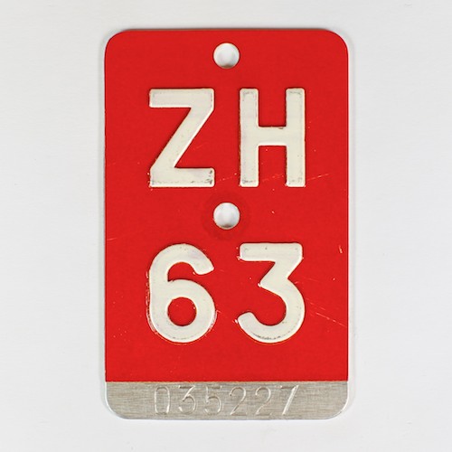 Fahrradkennzeichen ZH 1963