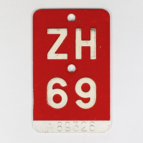 Fahrradkennzeichen ZH 1969