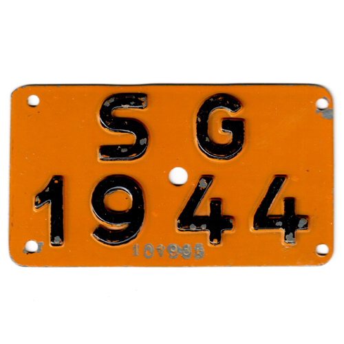 Fahrradkennzeichen SG 1944