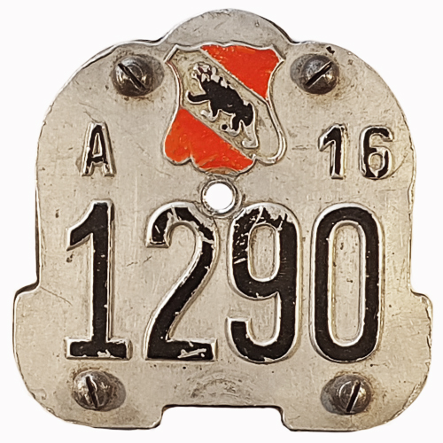 Fahrradkennzeichen BE 1904-1934 16 A