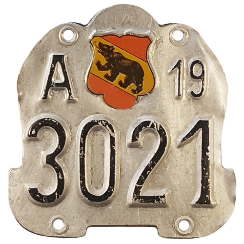 Fahrradkennzeichen BE 1904-1934 19 A