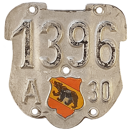 Fahrradkennzeichen BE 1904-1934 30 A