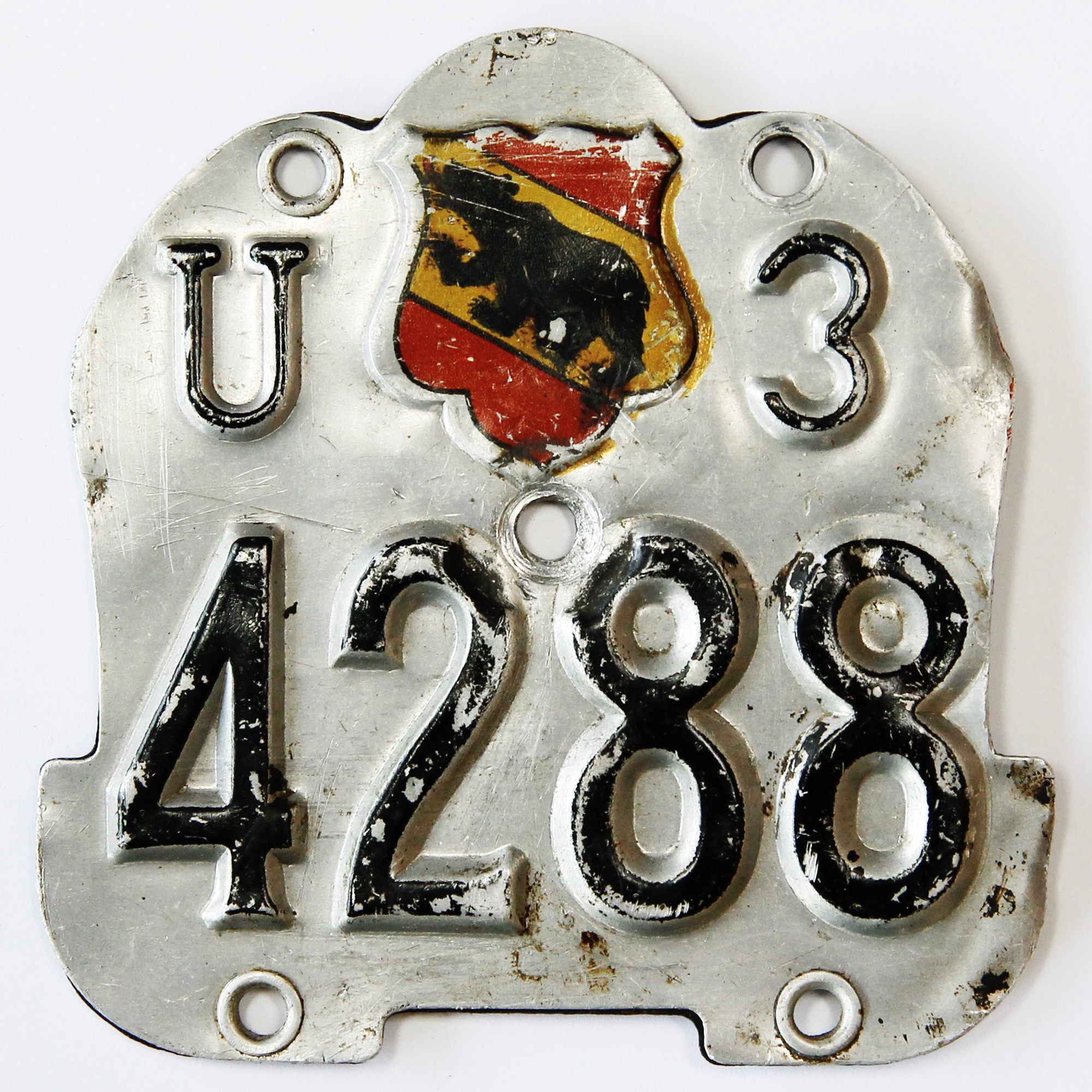 Fahrradkennzeichen BE 1904-1934 03 U